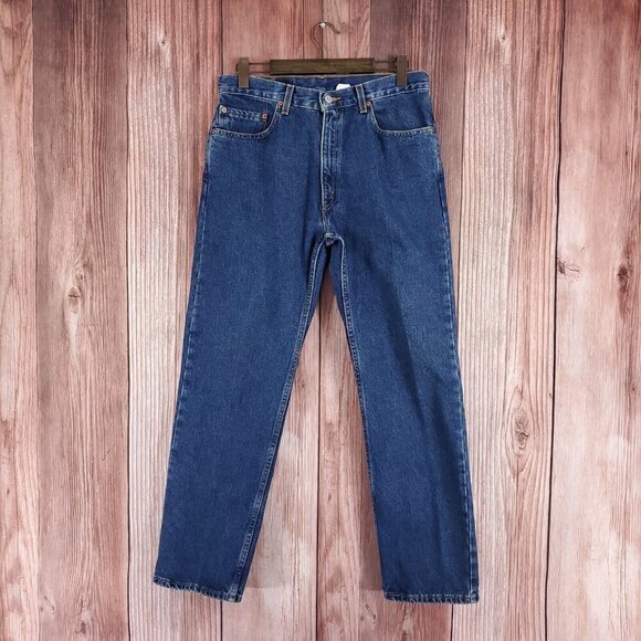Vintage Levis 505 Mens 34X30.5 Regular Fit Straight Leg Red Tab Denim Jeans Y2K - Picture 1 of 16